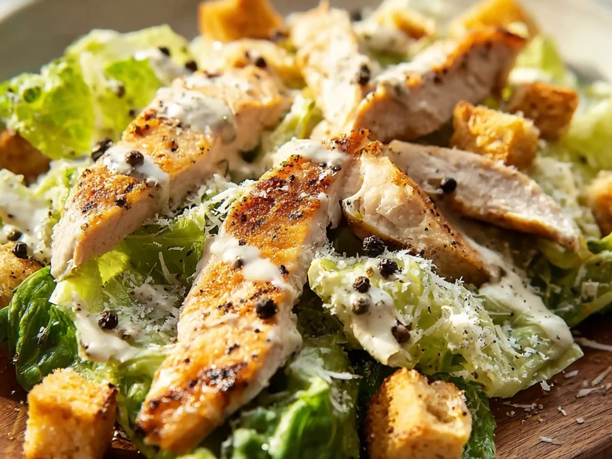 Crispy Chicken Caesar Salad Recipe with Zesty Dressing - Image 2