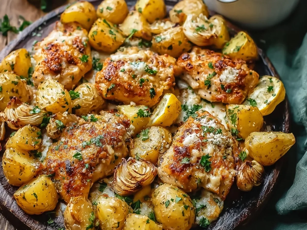 Crispy Garlic Parmesan Chicken & Potatoes - Image 2