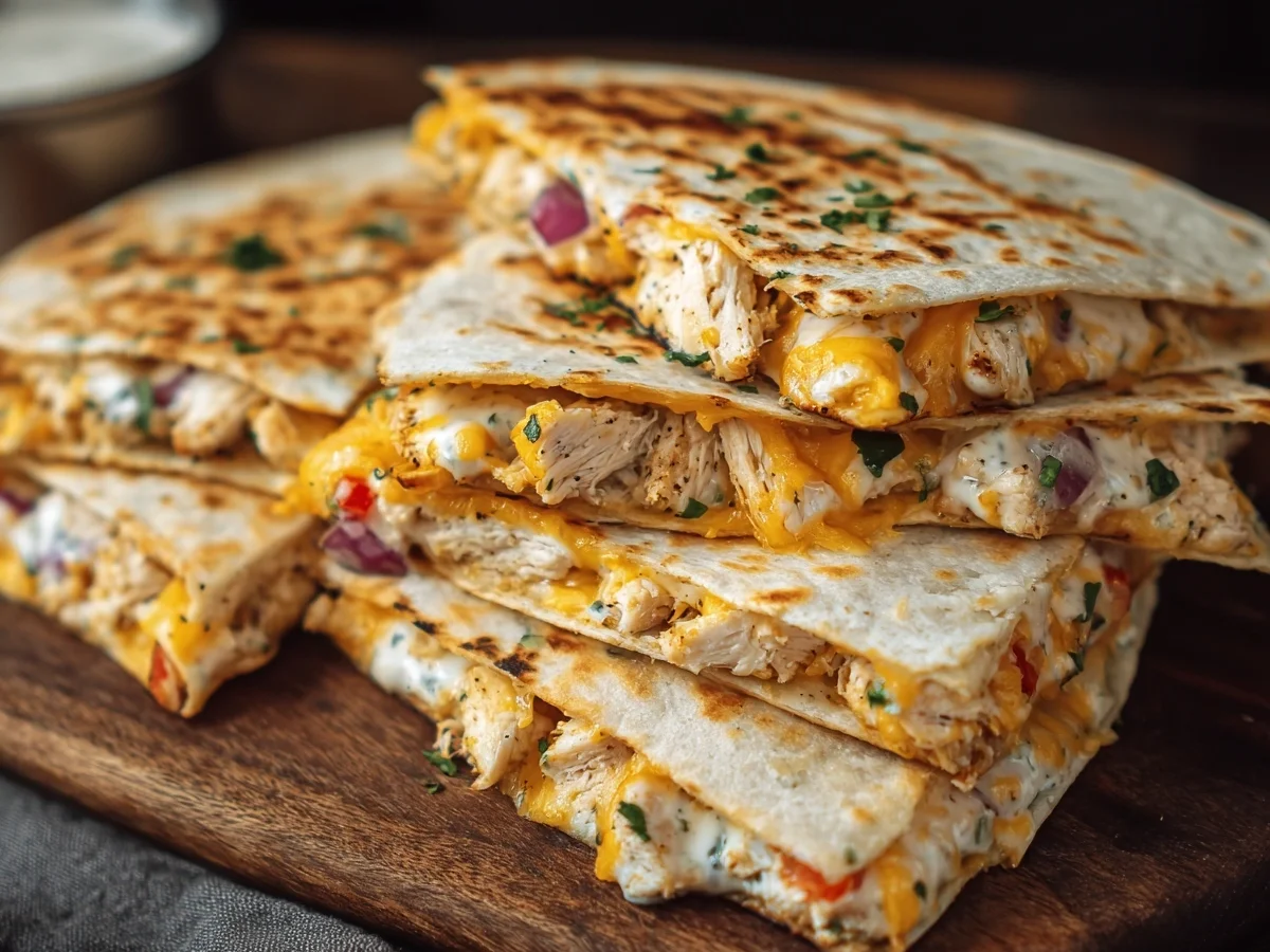 Crispy Low-Carb Chicken Ranch Quesadilla - Image 1