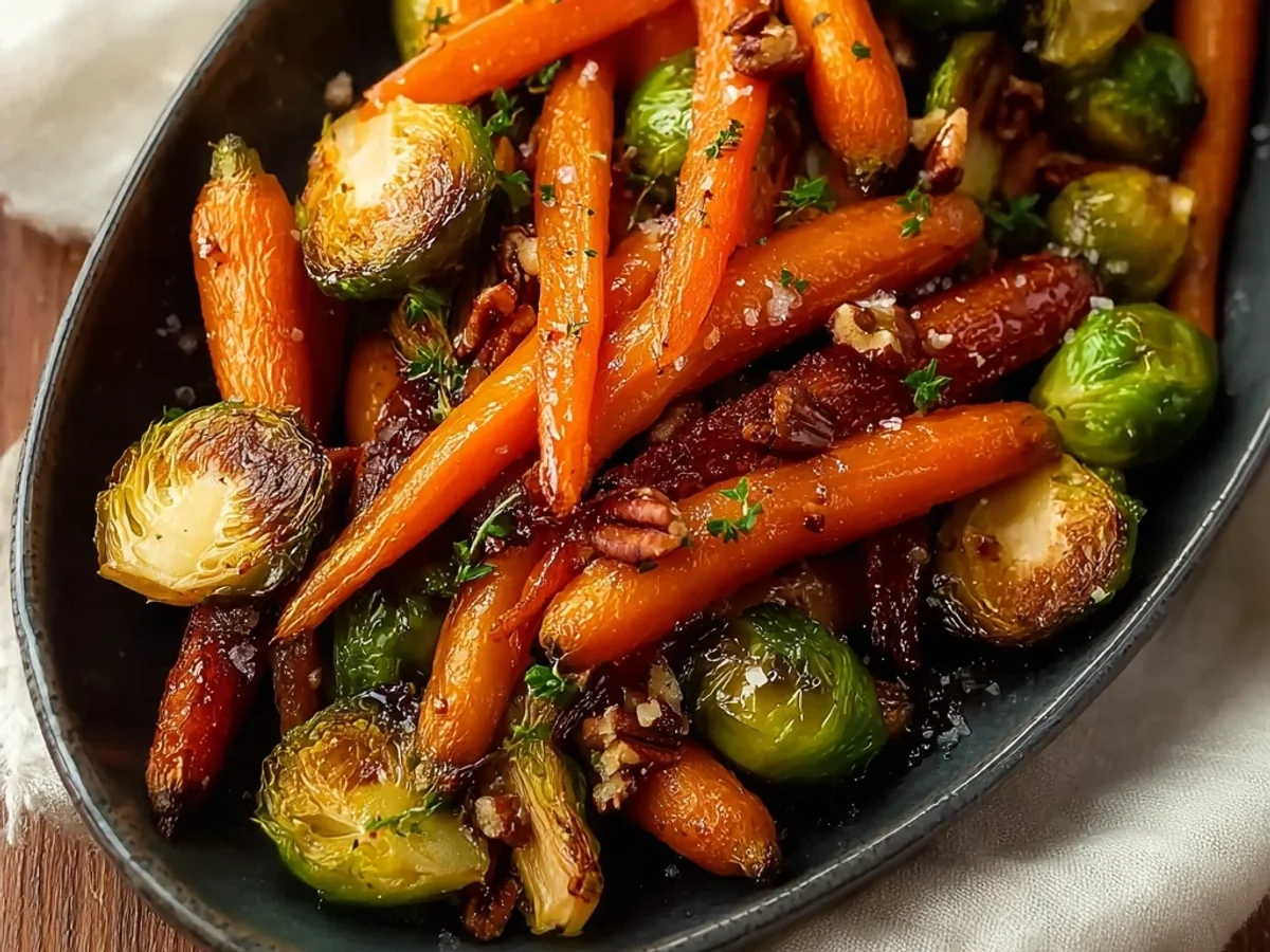 Crispy Maple Glazed Carrots & Brussels: A Sweet Crunch - Image 2