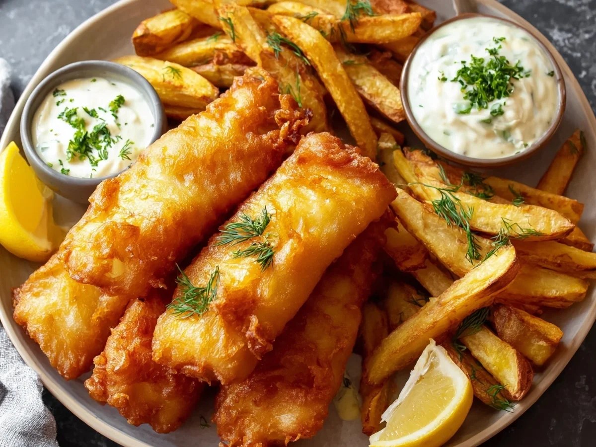 Crispy Non-Alcoholic Beer Battered Fish & Chips Recipe - Image 2