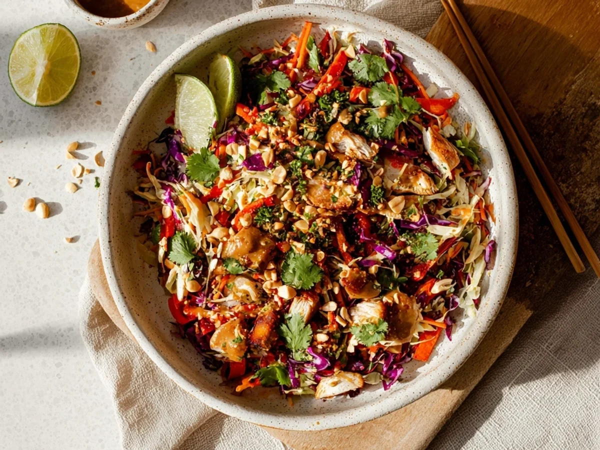Crispy Peanut Chicken Crunch Salad: Fresh & Flavorful - Image 1