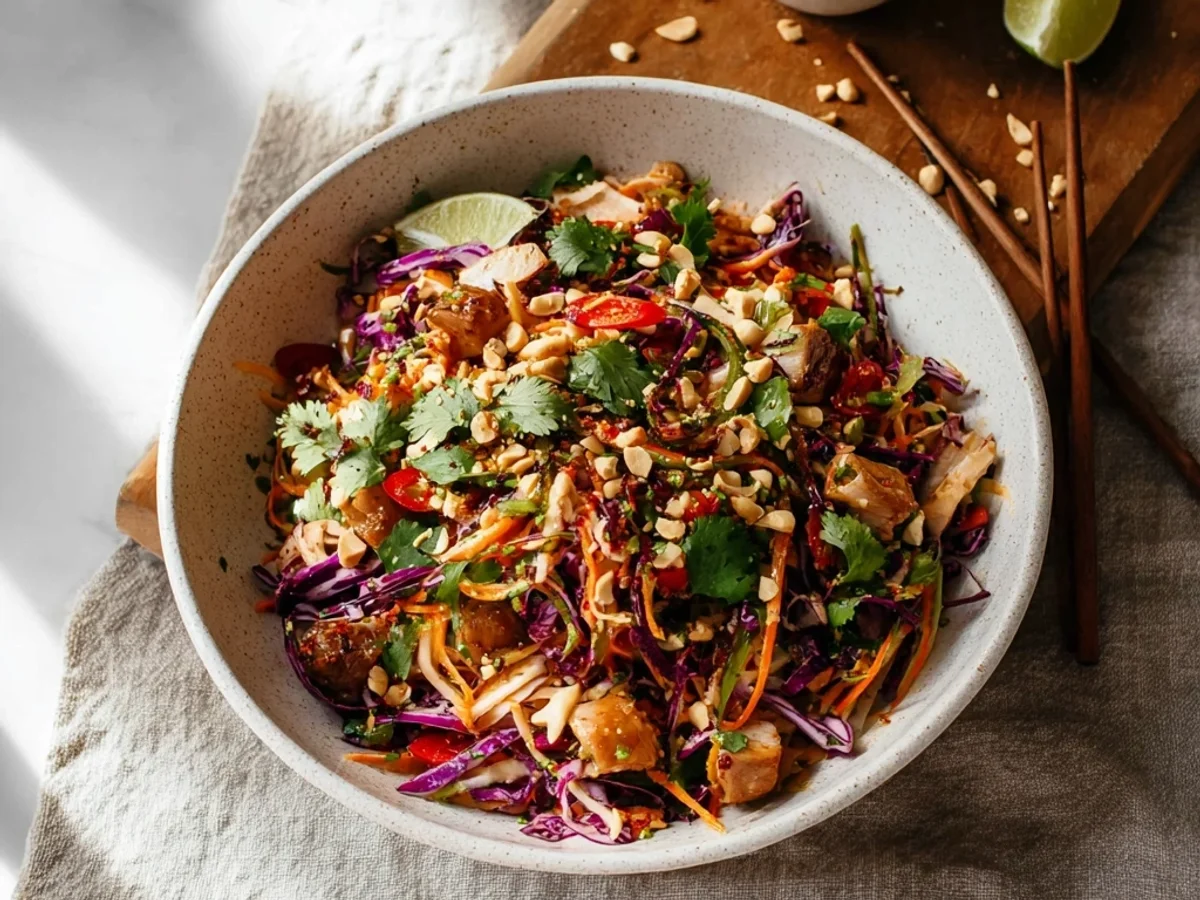 Crispy Peanut Chicken Crunch Salad: Fresh & Flavorful - Image 2