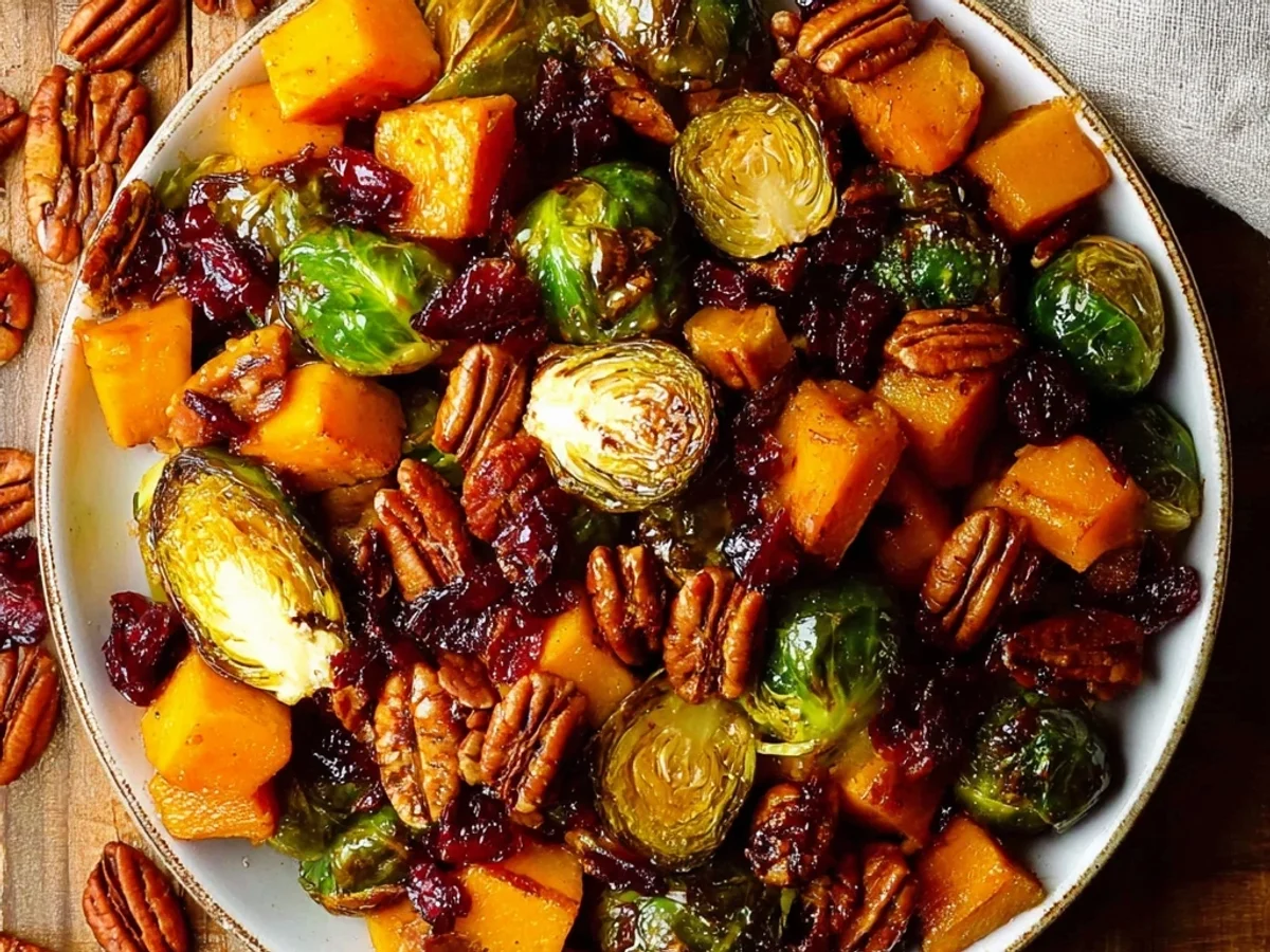 Crispy Roasted Brussels Sprouts Butternut Squash Medley - Image 1
