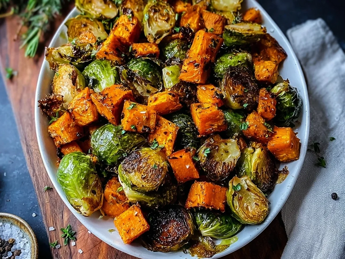 Crispy Roasted Brussels Sprouts & Sweet Potatoes Recipe - Image 2