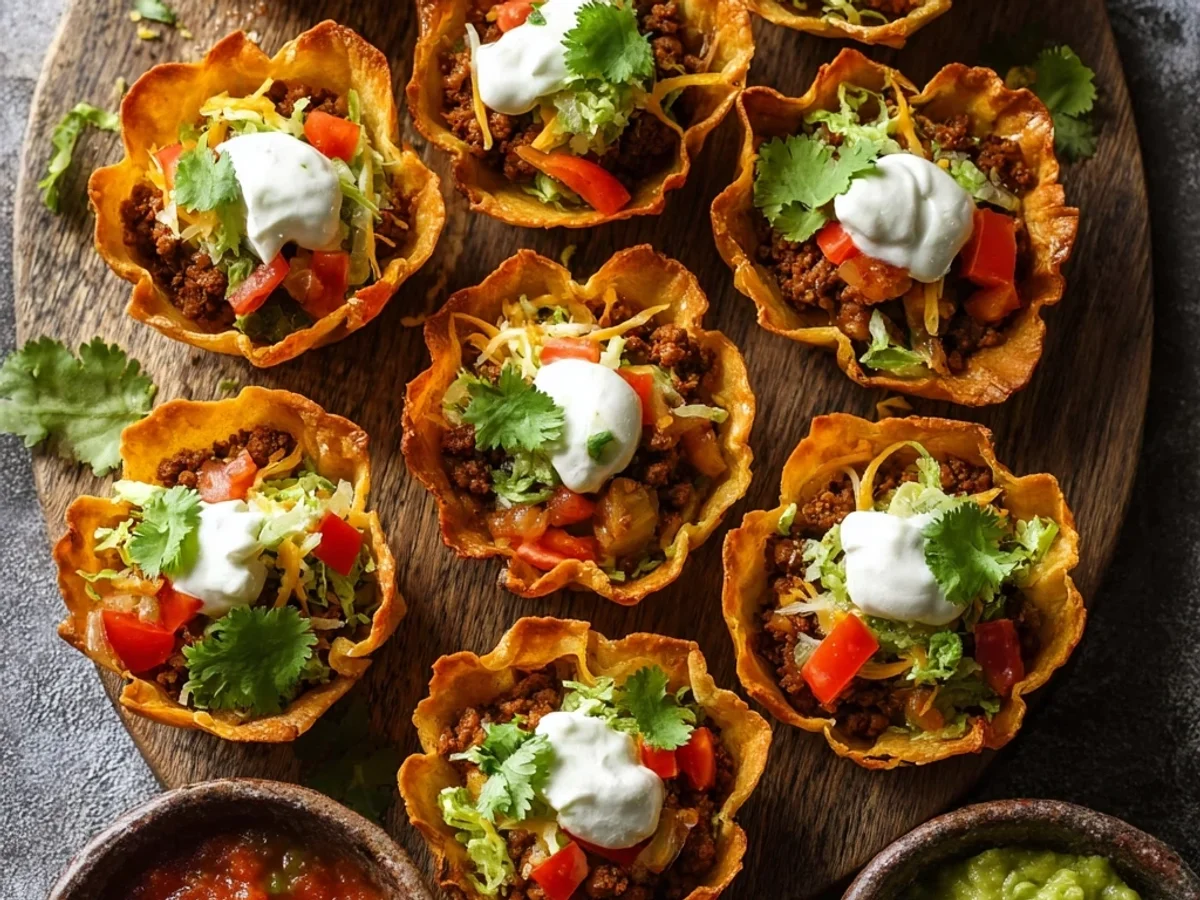 Crispy Taco Cups: Quick Weeknight Dinner Fun - Image 1