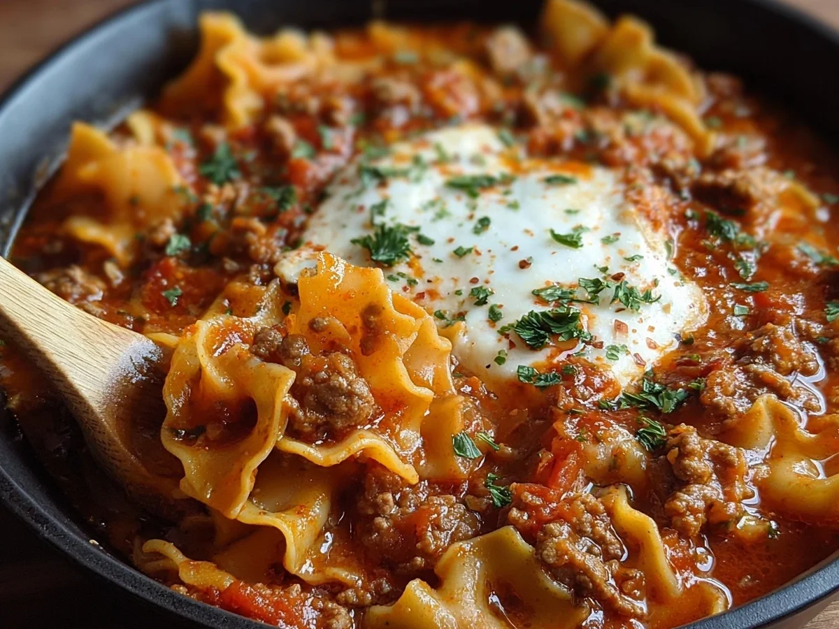 Crock Pot Lasagna Soup: Easy Slow Cooker Meal - Image 1