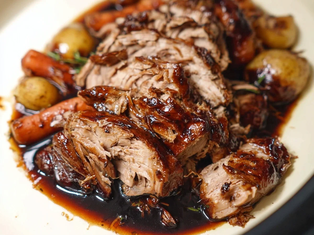 Crockpot Brown Sugar Balsamic Glazed Lamb Tenderloin - Image 2