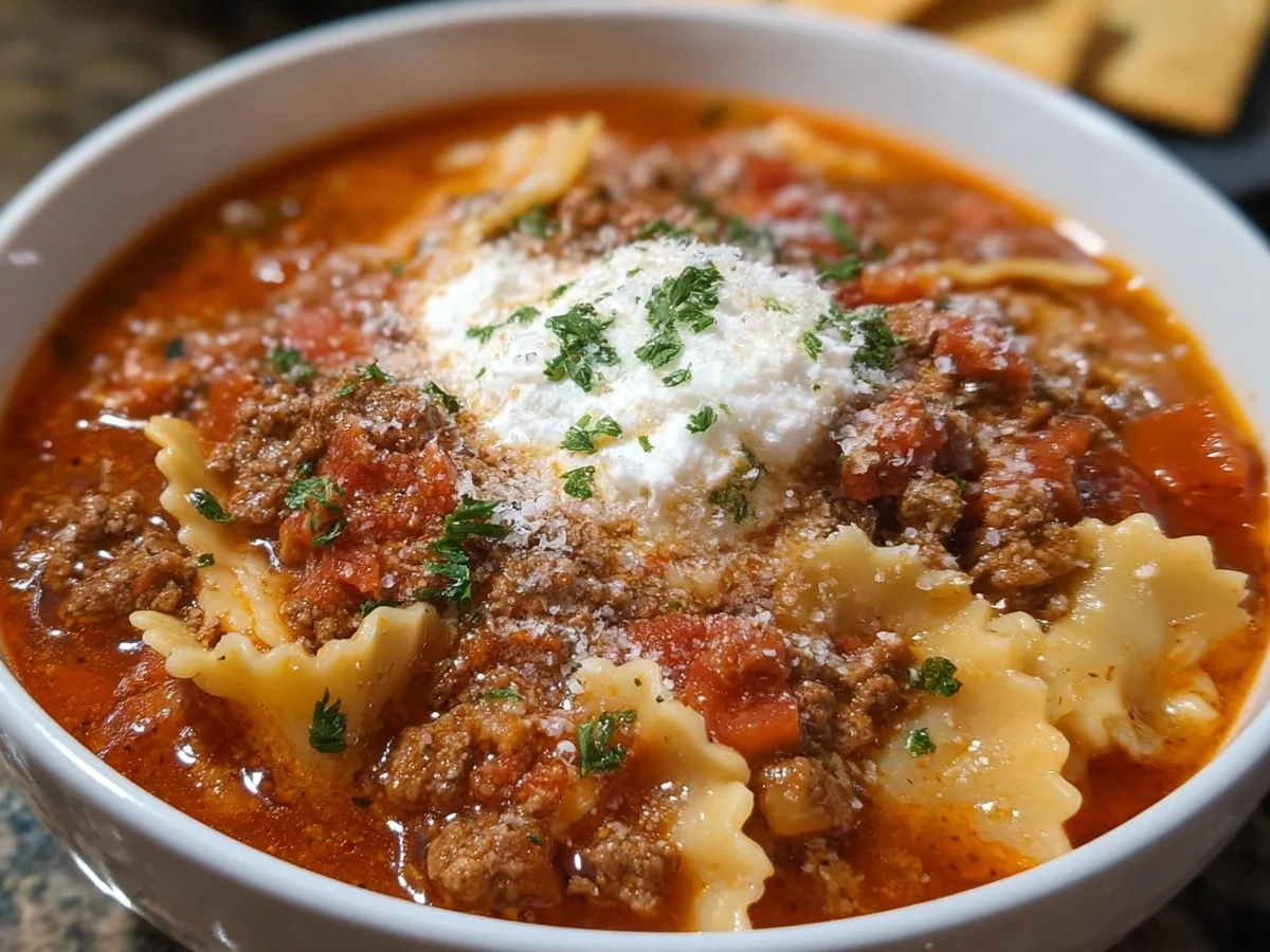 Crockpot Lasagna Soup: Easy & Rich Italian Flavors - Image 1