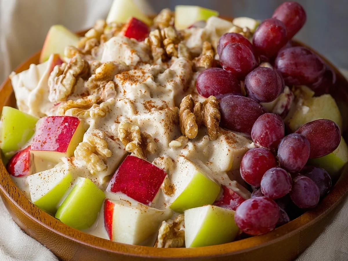 Crunchy Creamy Apple Walnut Fruit Salad: A Refreshing Bowl - Image 2