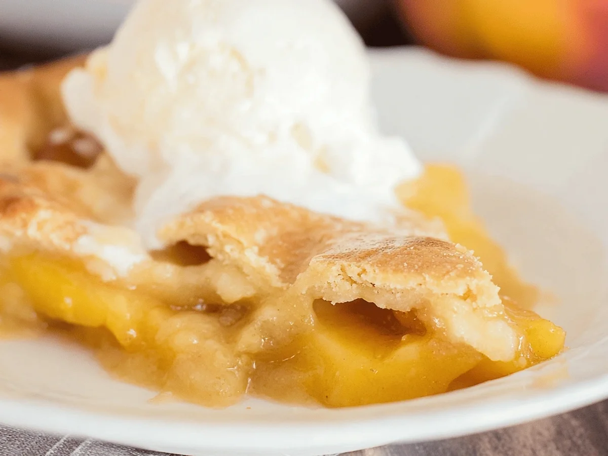 Double Crust Peach Cobbler Recipe for Sweet Dessert Lovers - Image 2