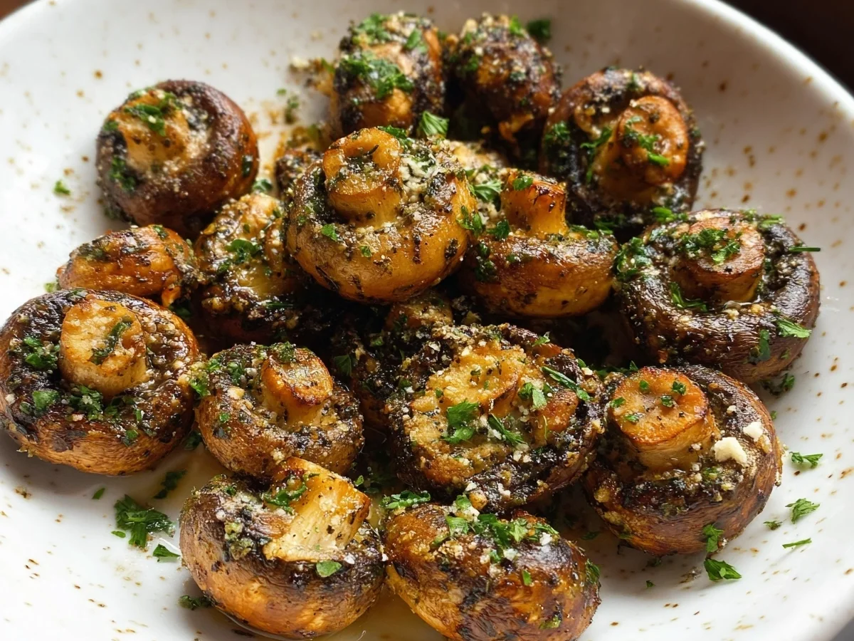 Easy Air Fryer Mushrooms: Quick & Flavorful Side Dish - Image 1