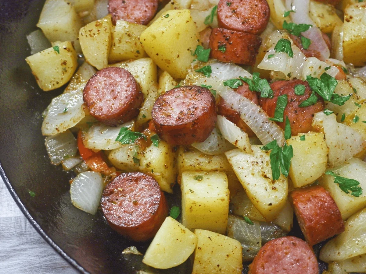Easy Blackstone Sausage Potatoes Recipe - Image 1