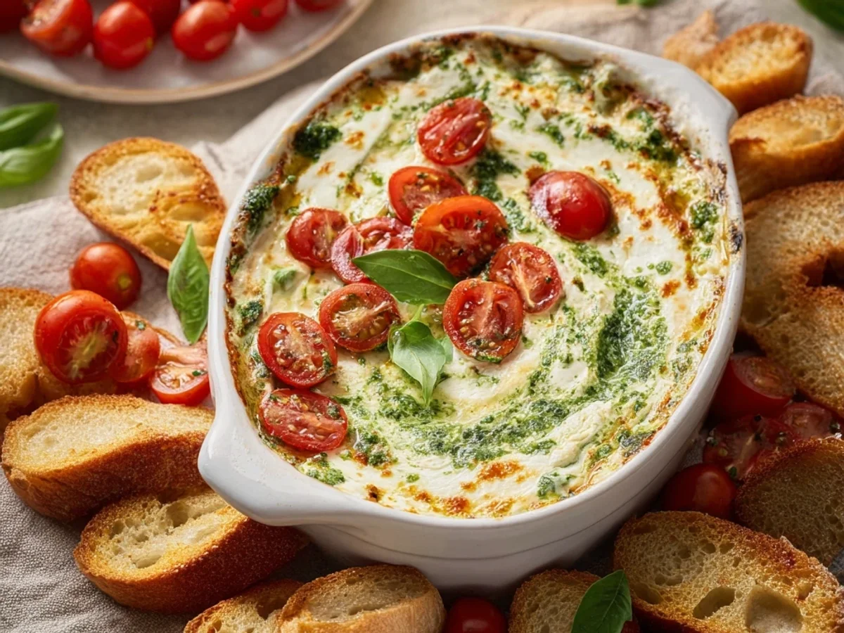 Easy Caprese Dip Recipe: Fresh, Creamy, & Quick Appetizer - Image 2
