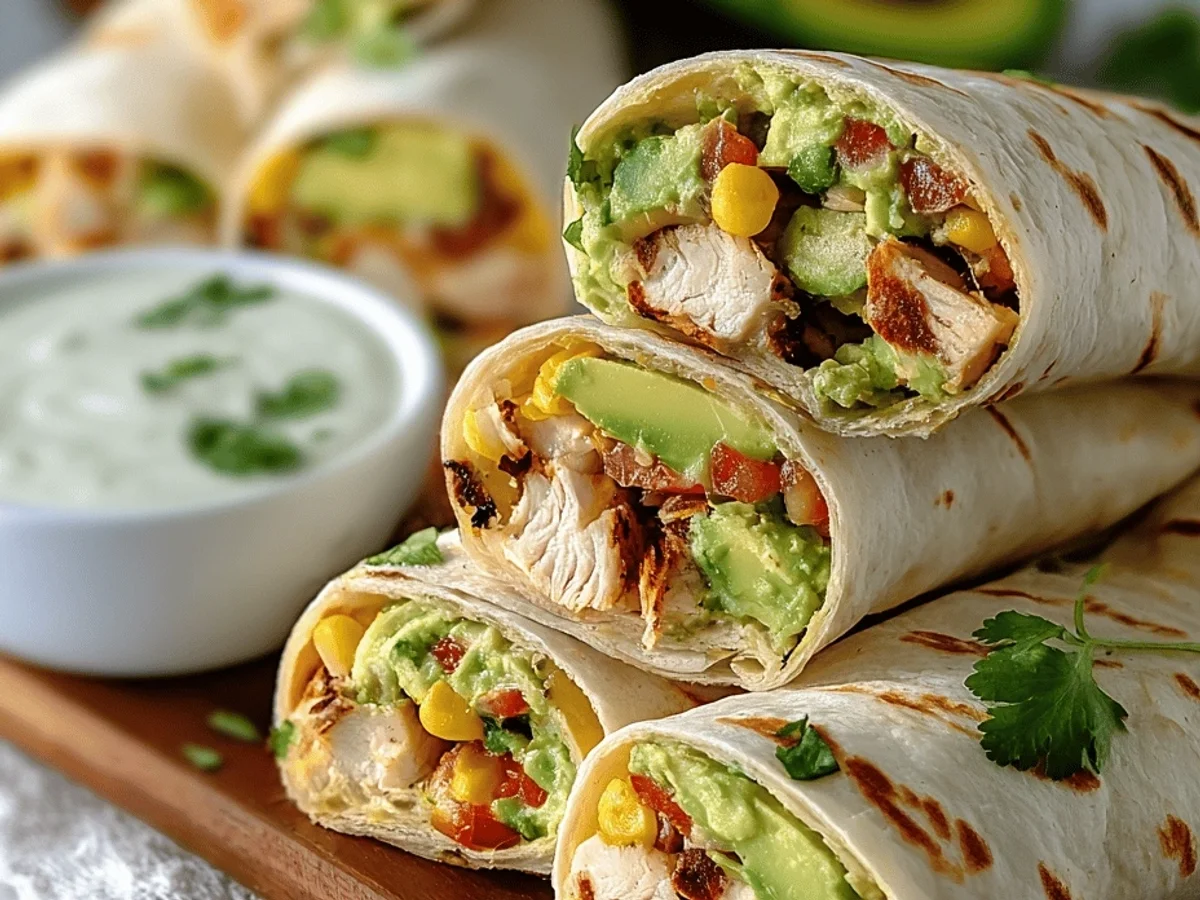 Easy Chicken Avocado Ranch Burritos: Quick Dinner! - Image 1