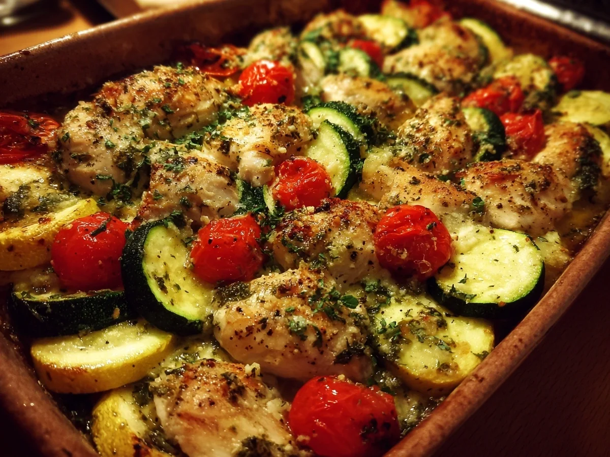 Easy Chicken Zucchini Bake: Healthy Dinner Recipe - Image 1