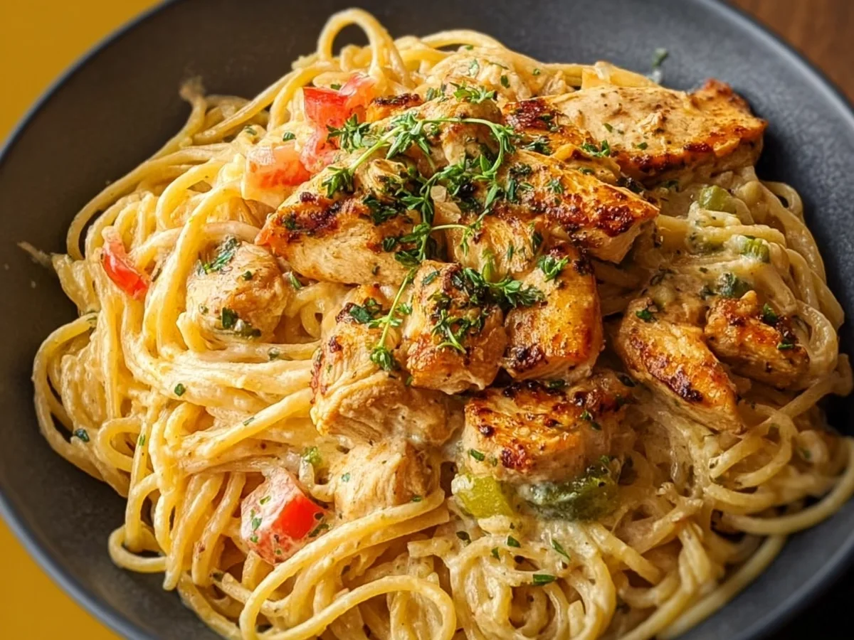 Easy Creamy Cajun Chicken Spaghetti Dinner - Image 2