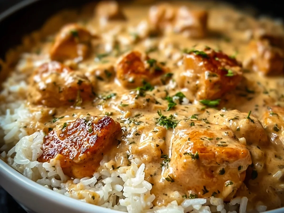 Easy Creamy Smothered Chicken and Rice Dinner - Image 2
