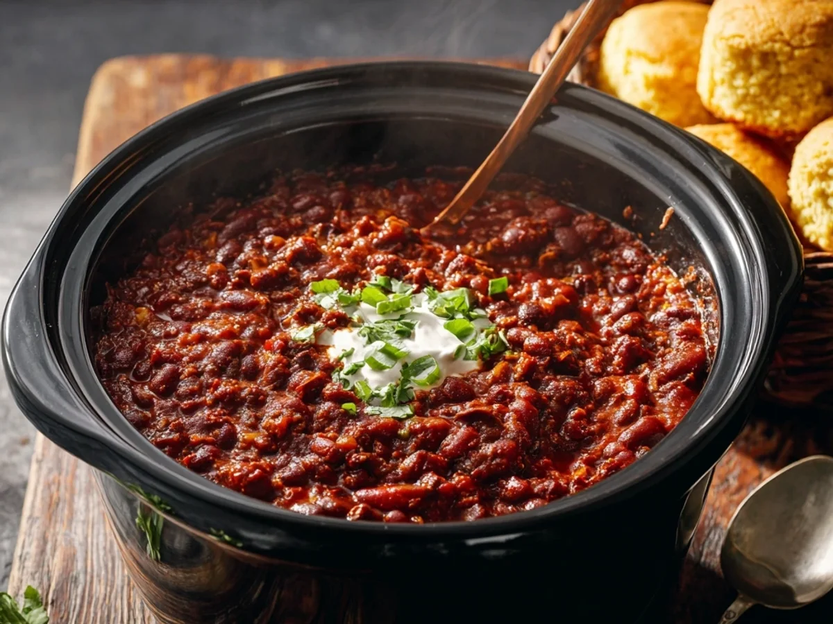 Easy Crockpot Chili: A Hearty Weeknight Bowl - Image 1