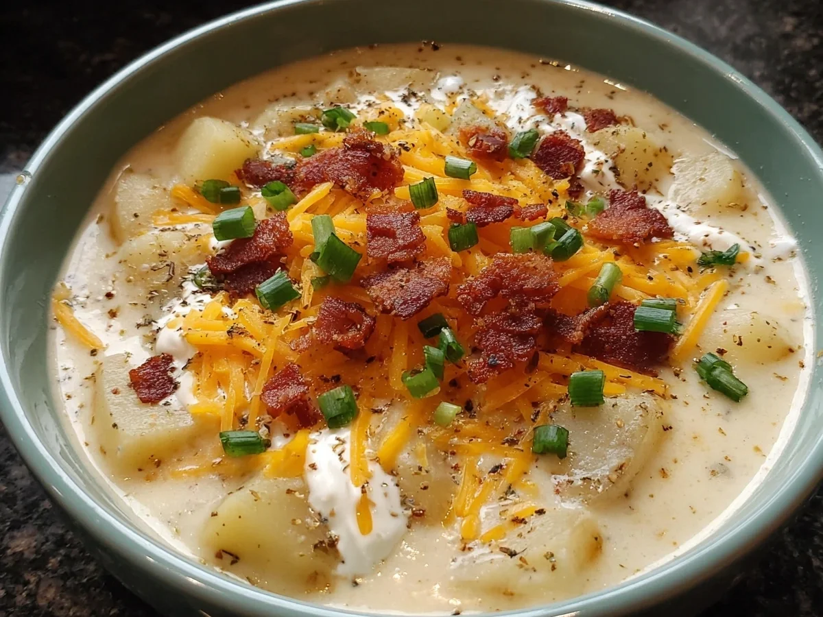 Easy Crockpot Loaded Baked Potato Soup - Image 1