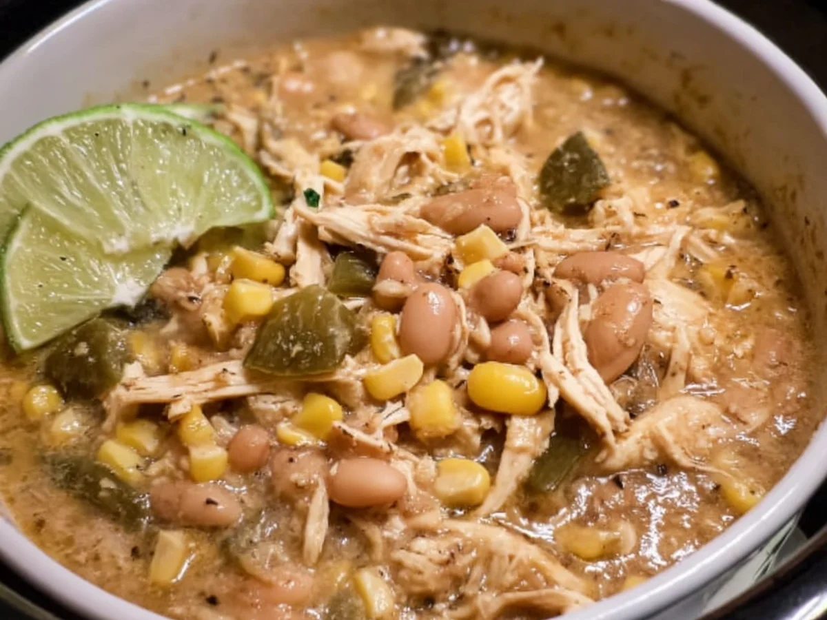 Easy Crockpot White Chicken Chili with Cream Cheese - Image 2