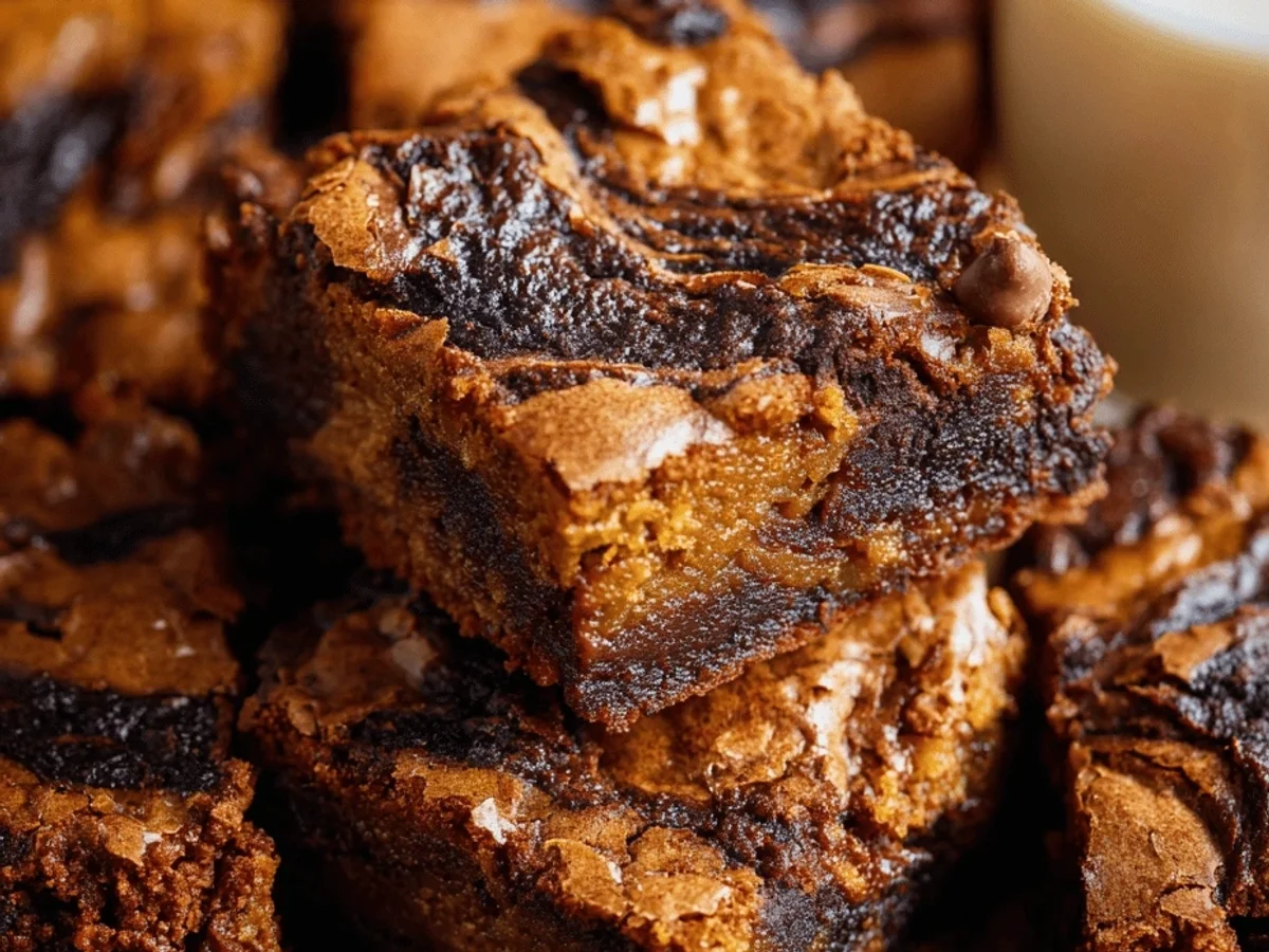 Easy Fall Pumpkin Brookies: My Go-To Cozy Treat - Image 1