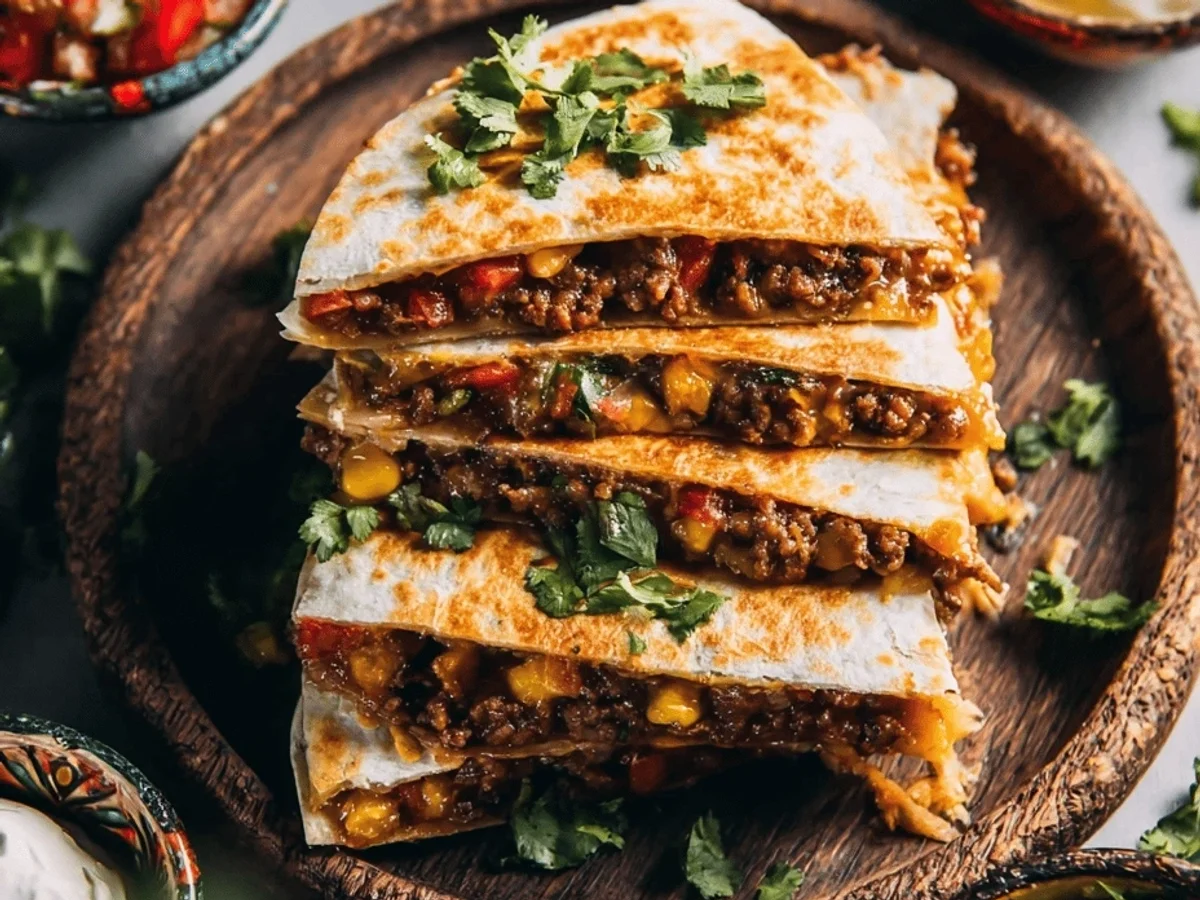 Easy Ground Beef Quesadillas: Quick Weeknight Meal - Image 1