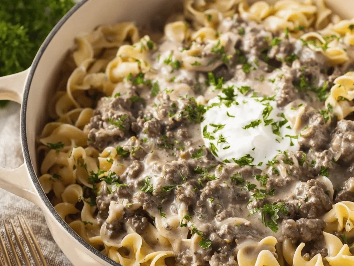 Easy Ground Beef Stroganoff Recipe: My Weeknight Go-To - Image 1