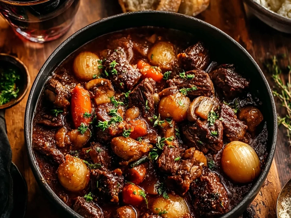 Easy One-Pot Beef Bourguignon: Rustic French Stew - Image 1