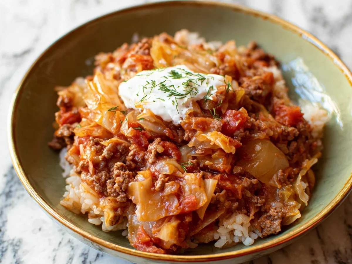 Easy Unstuffed Cabbage Rolls: Flavorful Weeknight Meal - Image 1