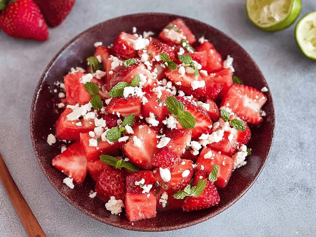Easy Watermelon Strawberry Salad Recipe for Summer - Image 1