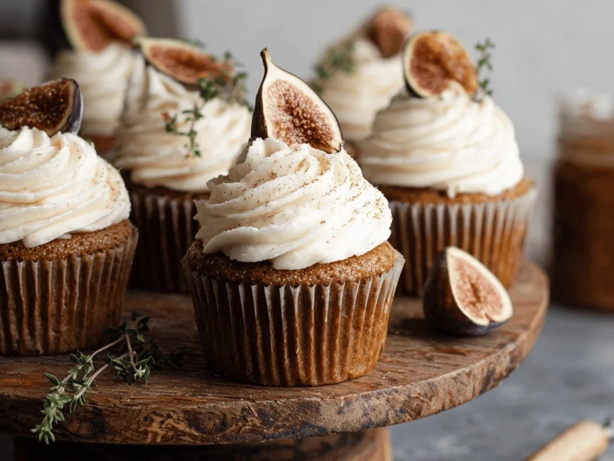 Fig Cupcakes with Honey Frosting: A Sweet Autumn Treat - Image 1