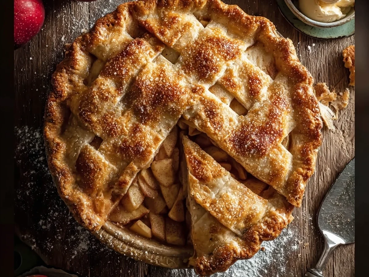 Flaky Apple Pie: Rustic, Sweet, and Comforting Dessert - Image 1