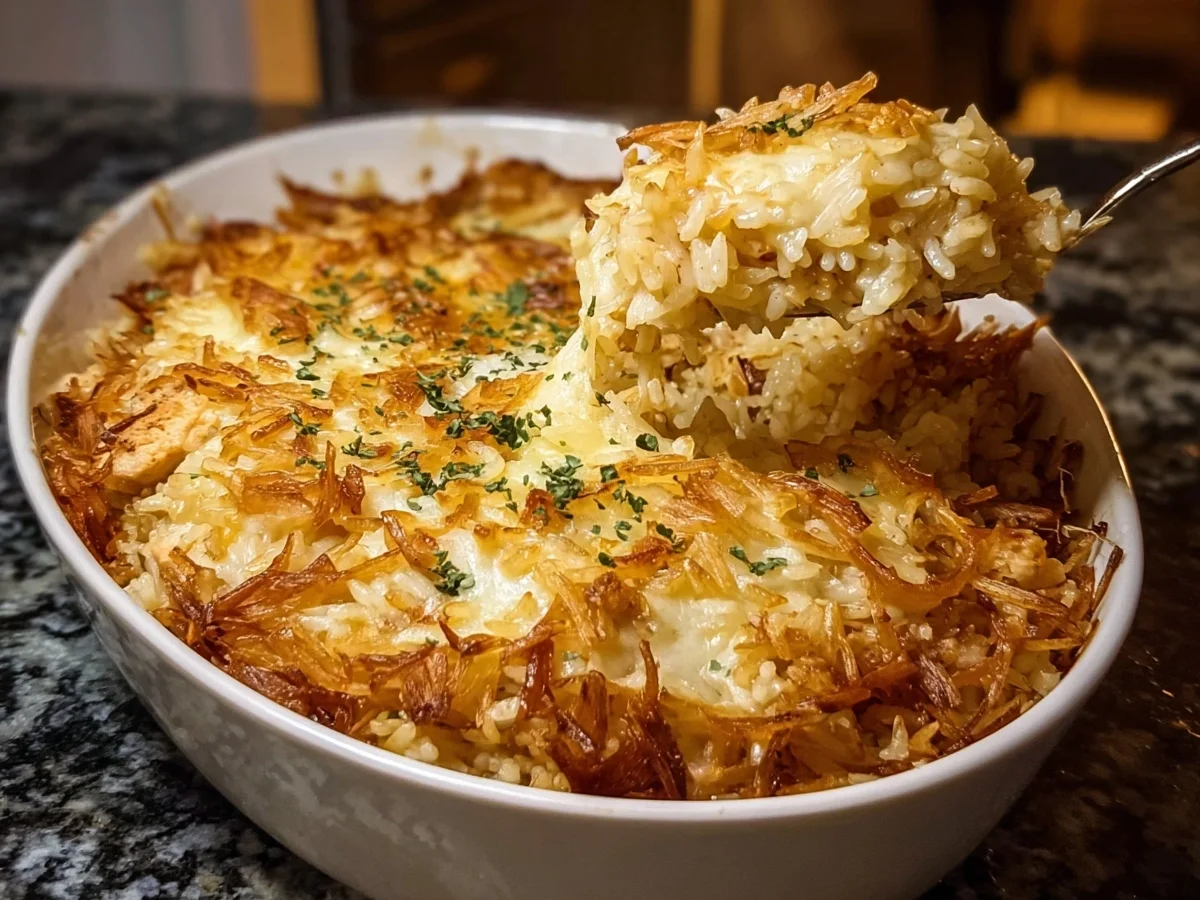 French Onion Chicken Rice Bake: Easy One-Pan Dinner - Image 1