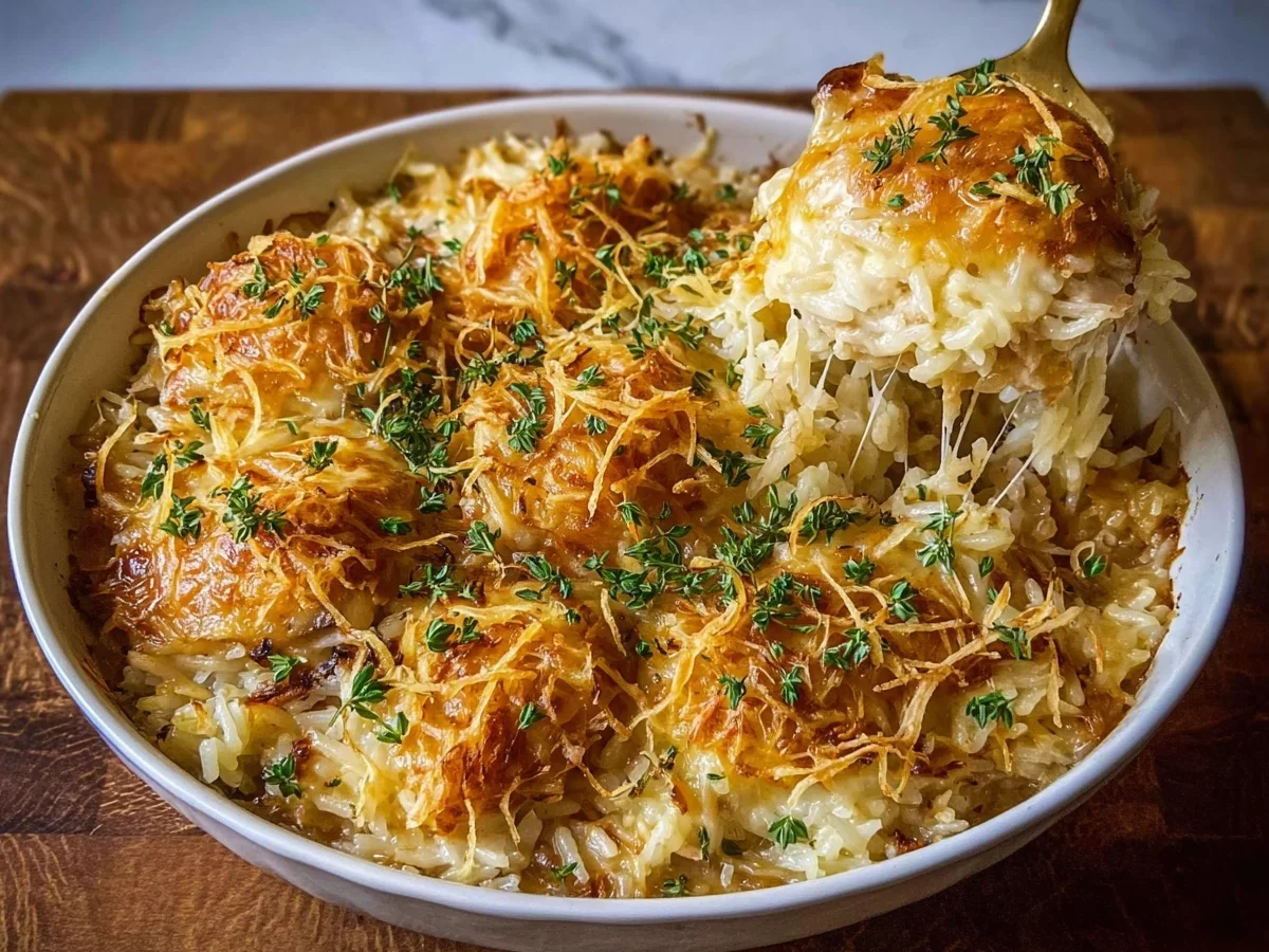 French Onion Chicken Rice Bake: Easy One-Pan Dinner - Image 2