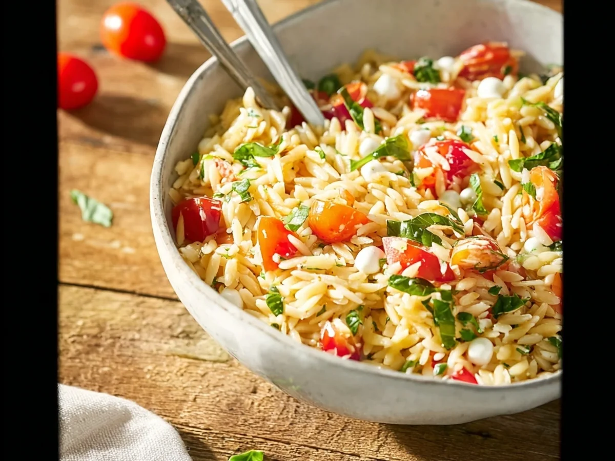 Fresh Bruschetta Orzo Pasta Salad: Bright Summer Flavors - Image 2
