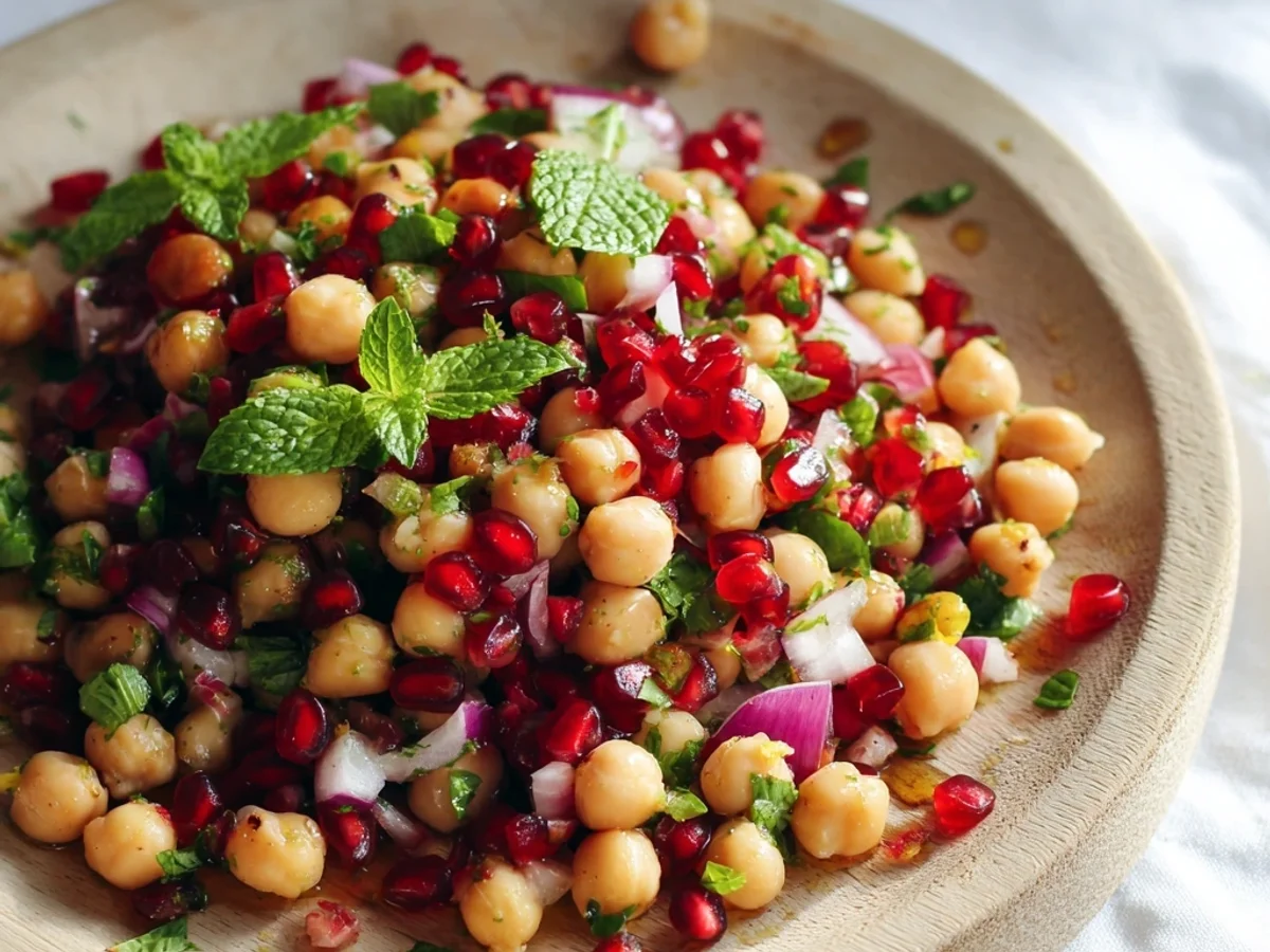 Fresh Chickpea Pomegranate Salad for Bright Bites - Image 1