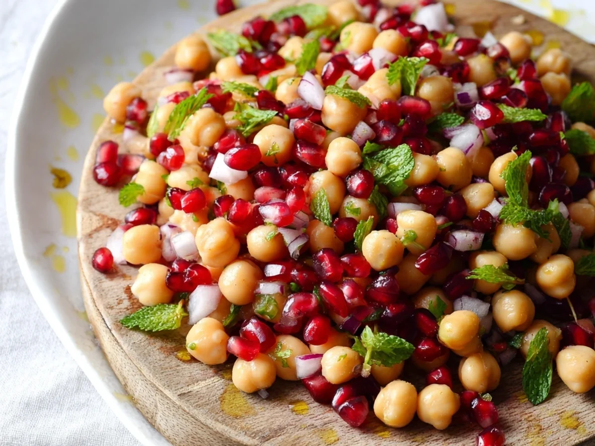 Fresh Chickpea Pomegranate Salad for Bright Bites - Image 2