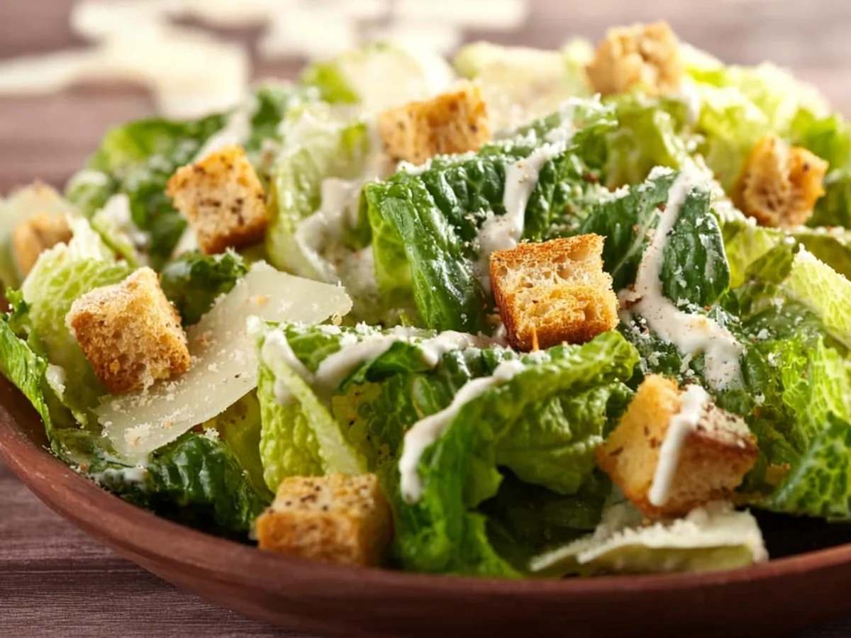 Fresh Classic Caesar Salad with Zesty Dressing - Image 2
