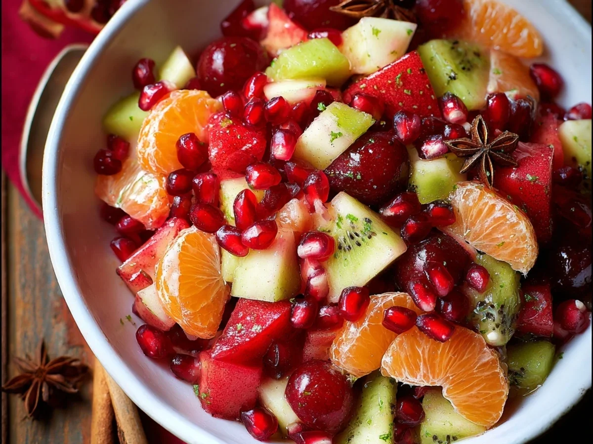 Fresh & Festive Red & Green Fruit Salad - Image 1
