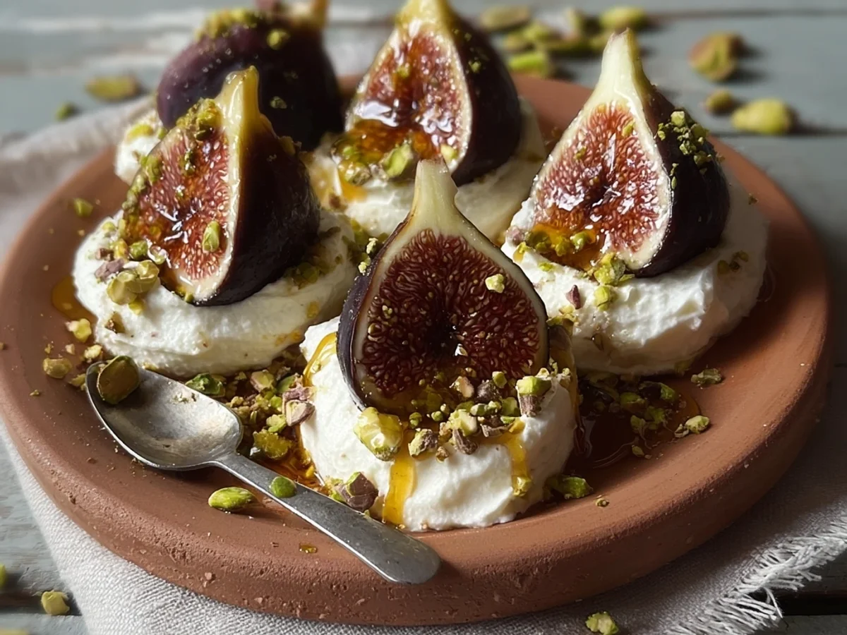 Fresh Figs with Ricotta, Pistachios & Honey - Image 1