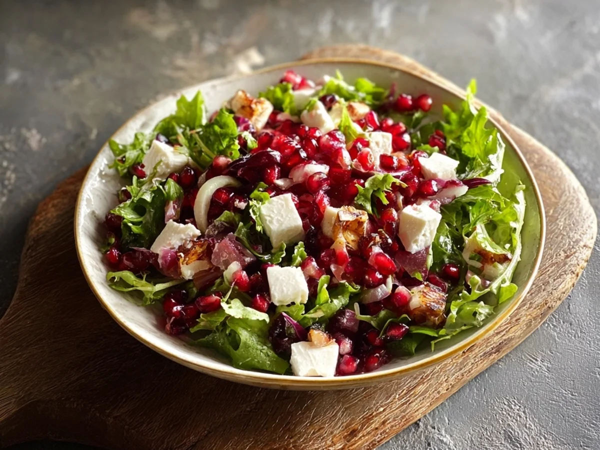 Fresh Pomegranate Feta Salad: Bright & Tangy Lunch - Image 1