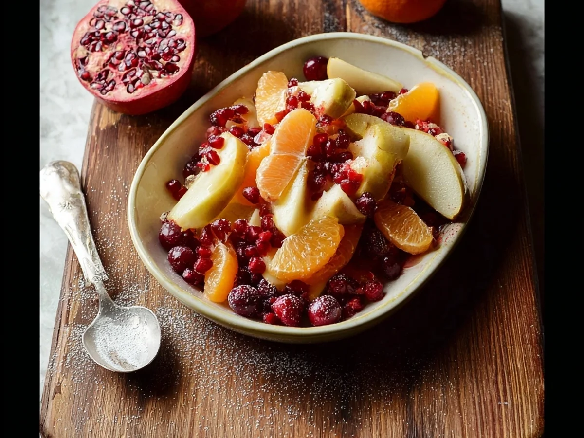 Fresh Winter Fruit Salad with Vanilla Dressing - Image 1