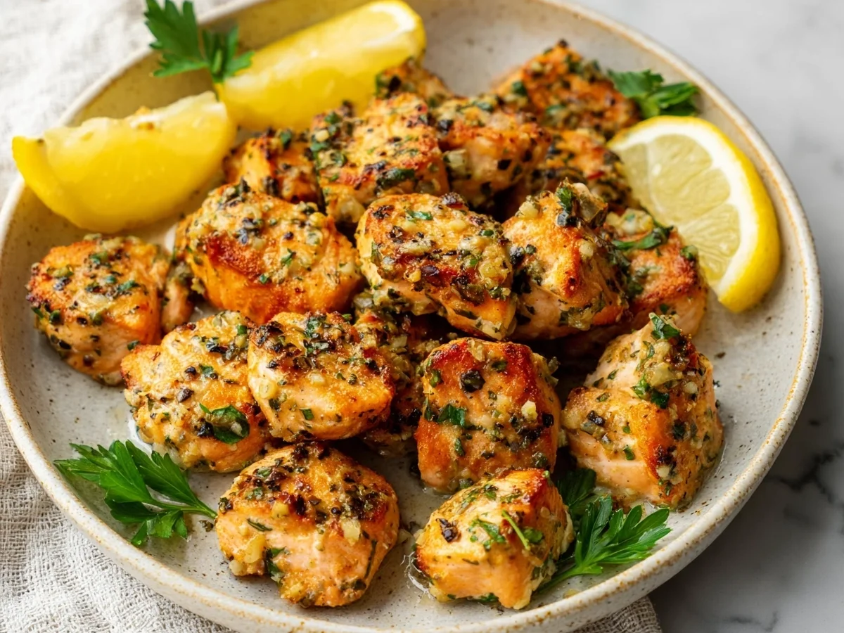 Garlic Butter Salmon Bites: Quick & Flavorful Dinner - Image 1