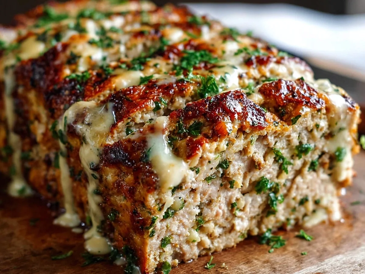Garlic Parmesan Chicken Meatloaf: Tender & Flavorful - Image 1