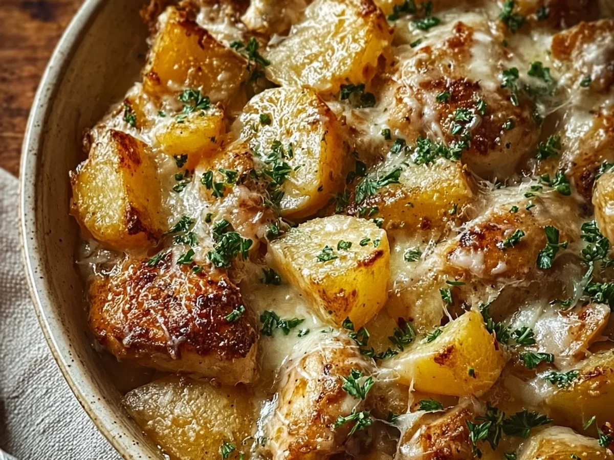 Garlic Parmesan Crockpot Chicken & Potatoes: Simple Dinner - Image 1