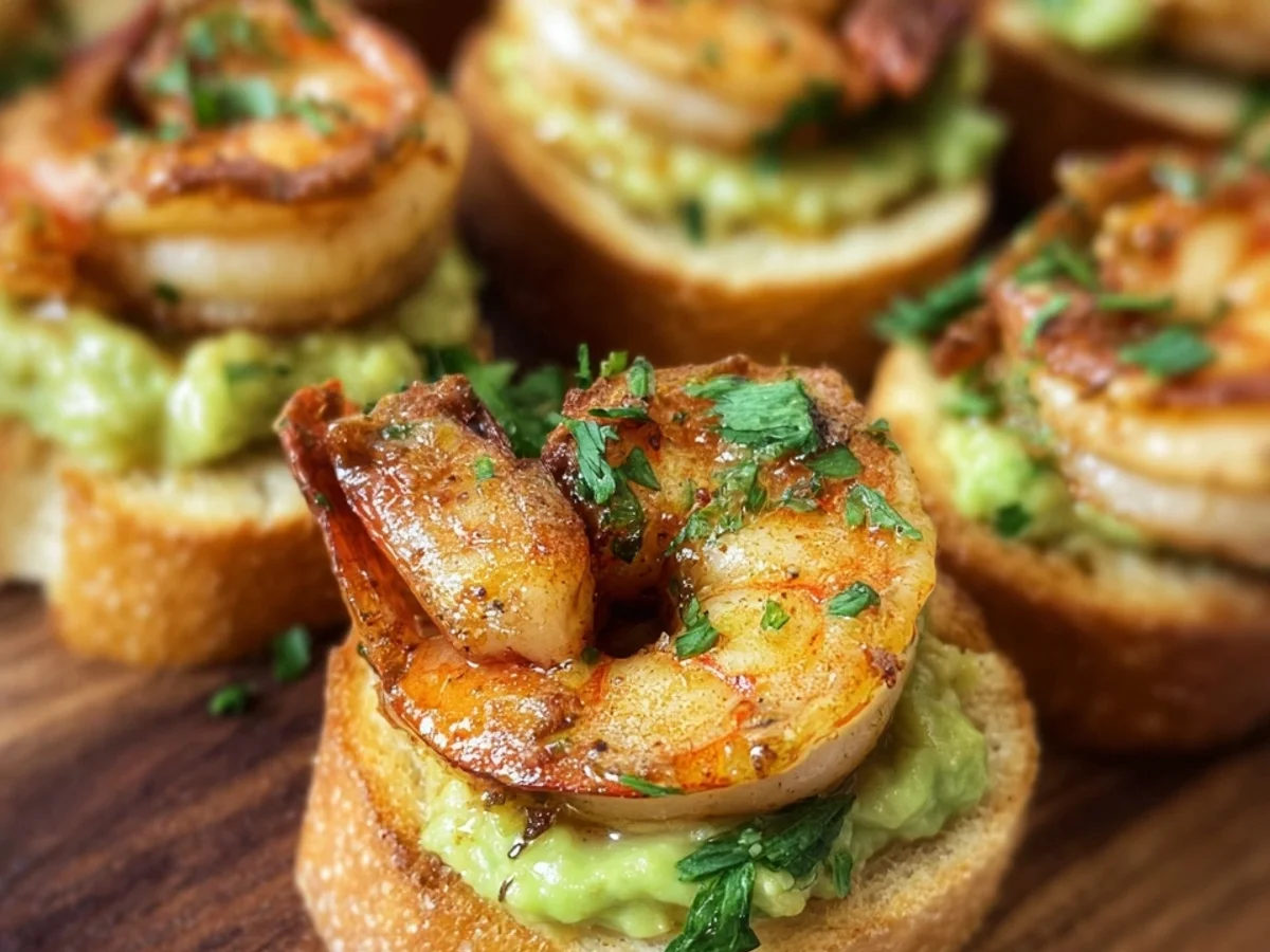 Garlic Shrimp Crostini with Fresh Avocado Bites - Image 1