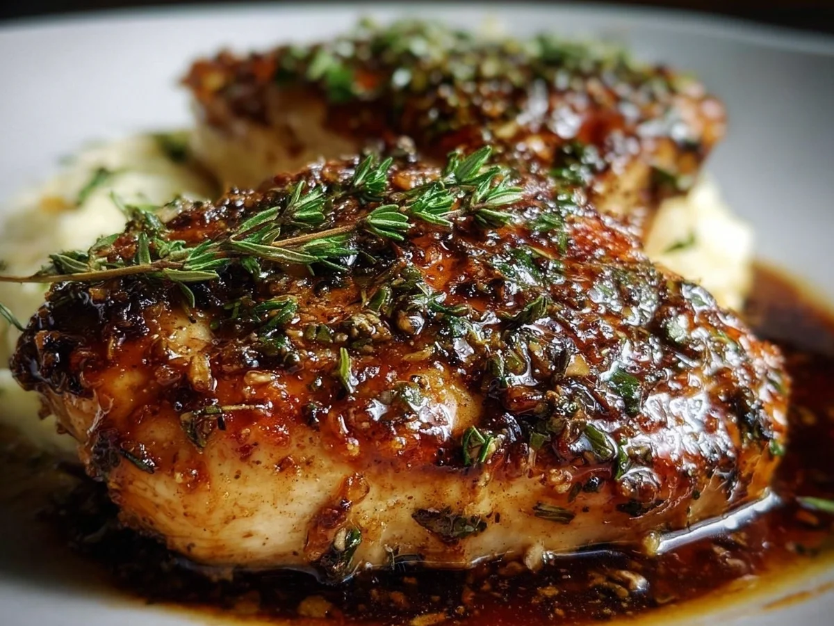 Glazed Garlic Herb Chicken Breast Recipe - Image 1