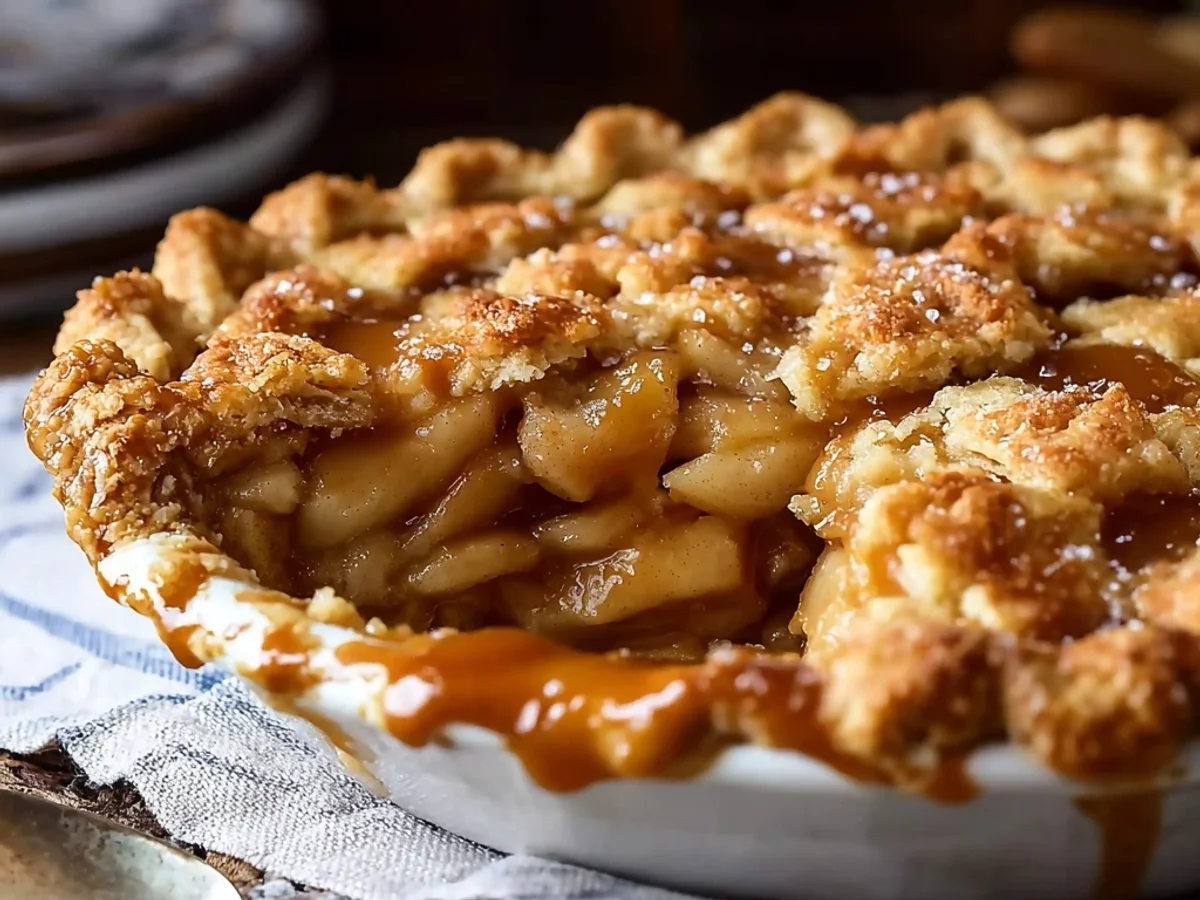 Golden Caramel Apple Pie: A Rustic Fall Treat - Image 2
