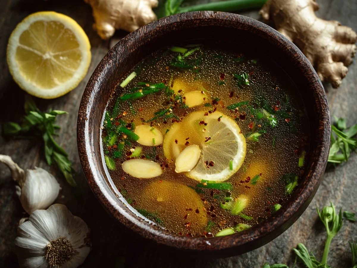 Healing Miso-Ginger Lemon Detox Broth Recipe - Image 1